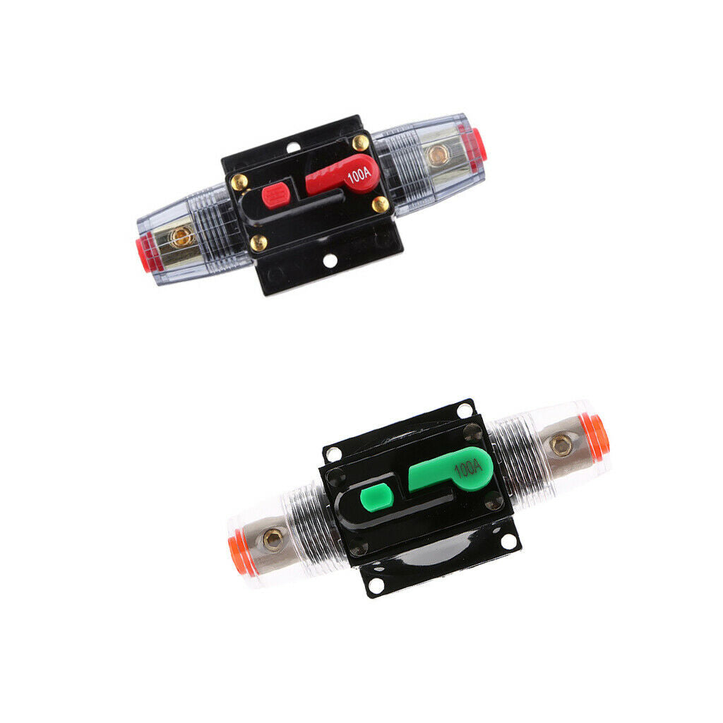 2pcs 100A Red/Green Kill Switch Circuit Breaker For Car Boat Universal