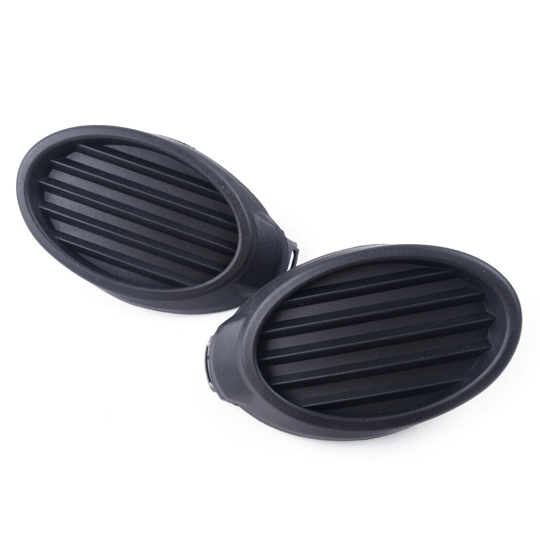 2pcs Bumper Fog Lamp Vent Cover Grille Bezel Fit For Ford Focus 2012-14 Black as