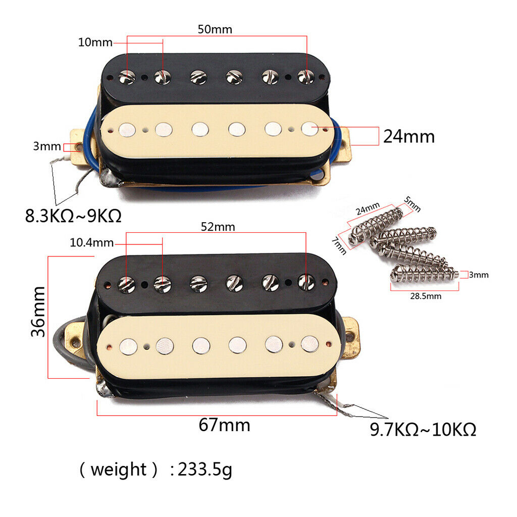 Double Coil Electric Guitar Humbucker Neck Bridge Pickup