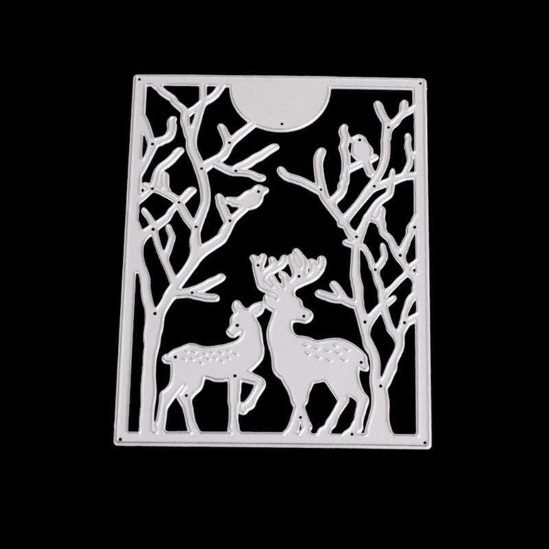 Christmas Deer Metal Cutting Dies Stencil Scrapbook Album Paper Card Template