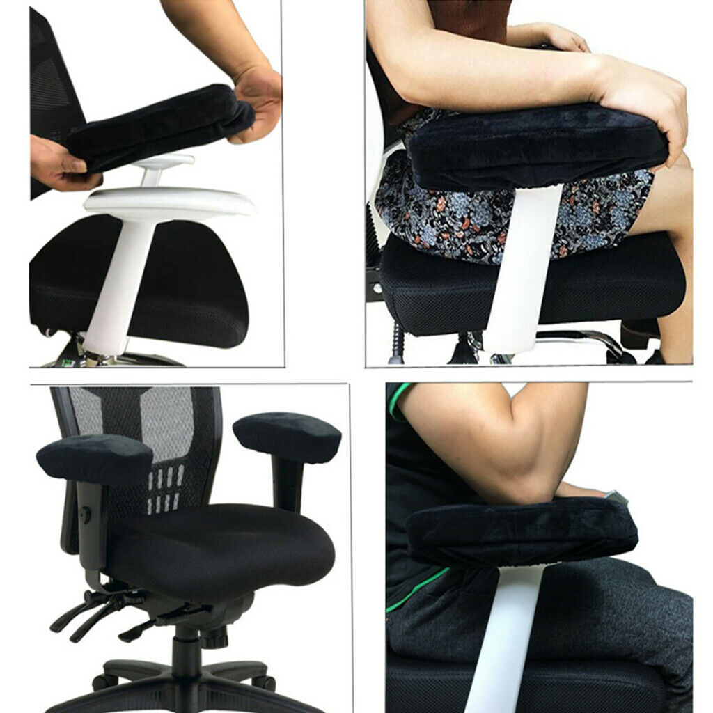 Red/Black Chair Armrest Cover Elastic Protector Chair Arm Cover 35x9cm 2 Pairs