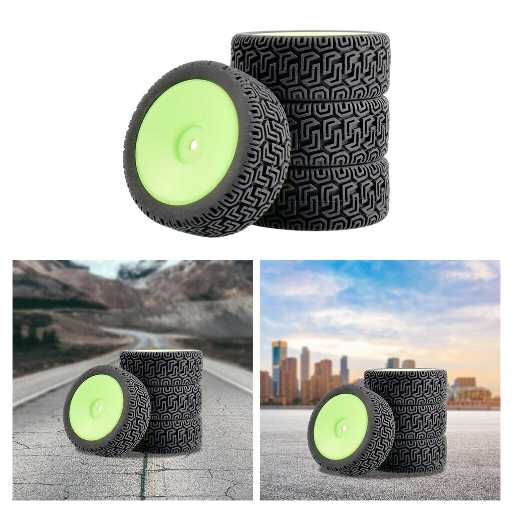 8 Pieces Rubber RC Car Tires Tyres for Wltoys 1/14 144001 RC Cars, Made of High