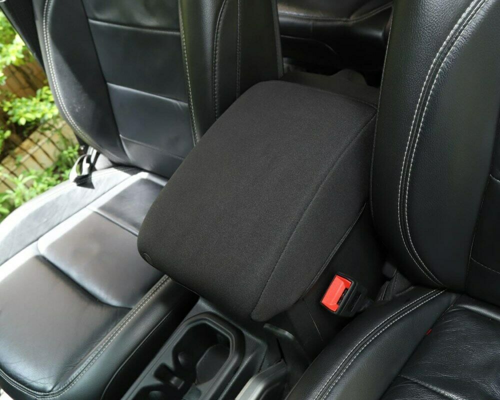 Black Armrest Box Cushion Mat Console Pad Liner Cover For Wrangler JL JT 18+ CN