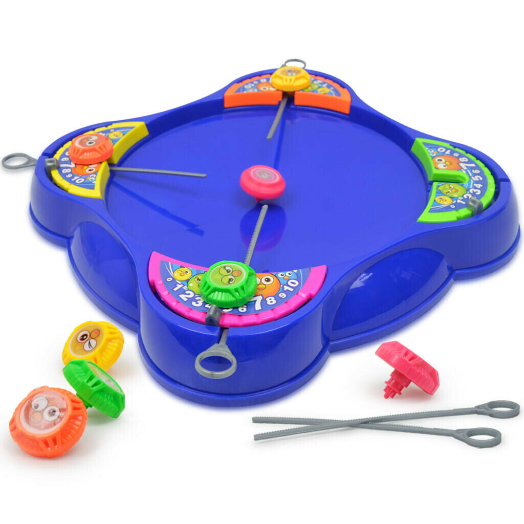 4   Players   Super   Battling   Spinning   Top   Launcher   Board   Kid   Child