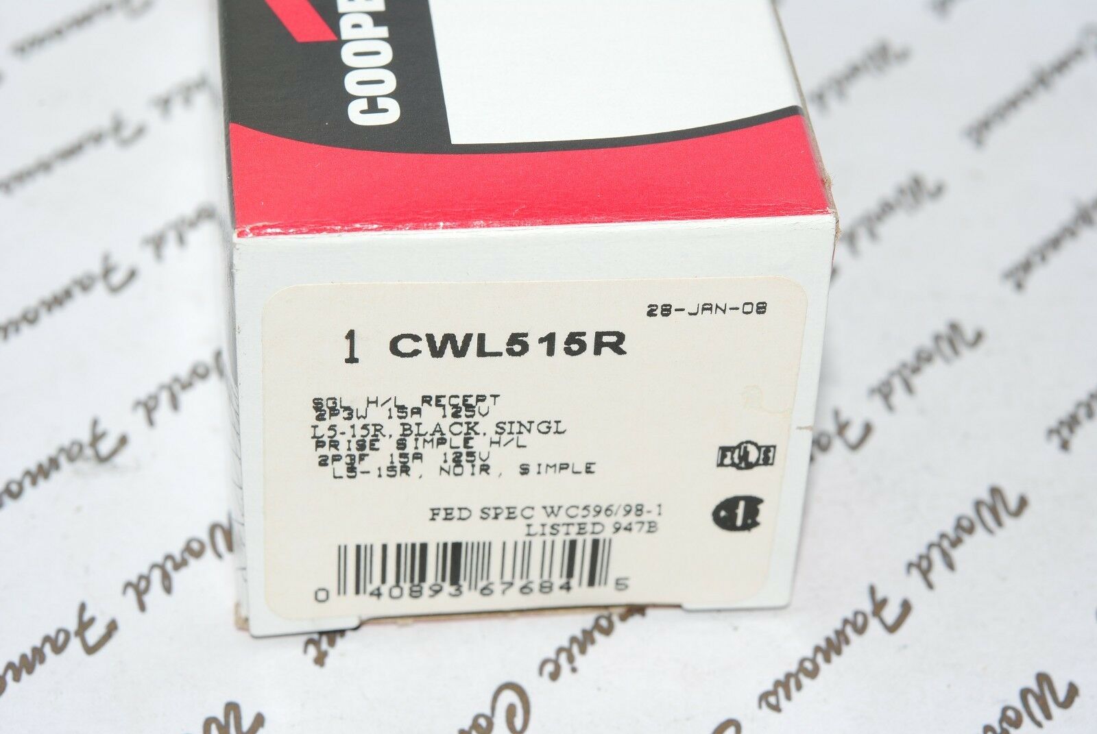 1pcs - COOPER CWL515R NEMA L5-15 15A 125V Twist Hart-Lock Locking Outlet Recept