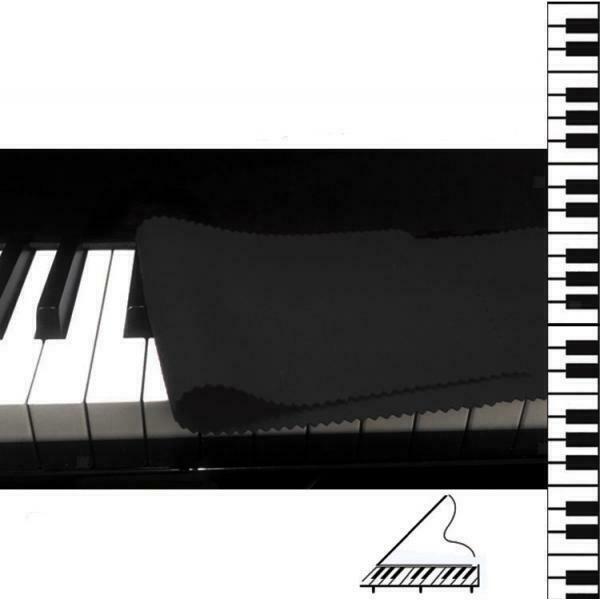 Black Piano Keyboard Dust Cover Dustproof Cleaning Cloth for Piano Parts