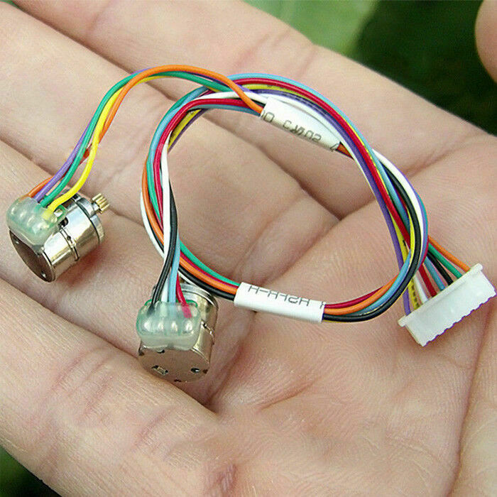 2021 10PCS DIY 2-Phase 4-Wire 8mm Stepper Motor Micro Stepping Motor Copper Gear