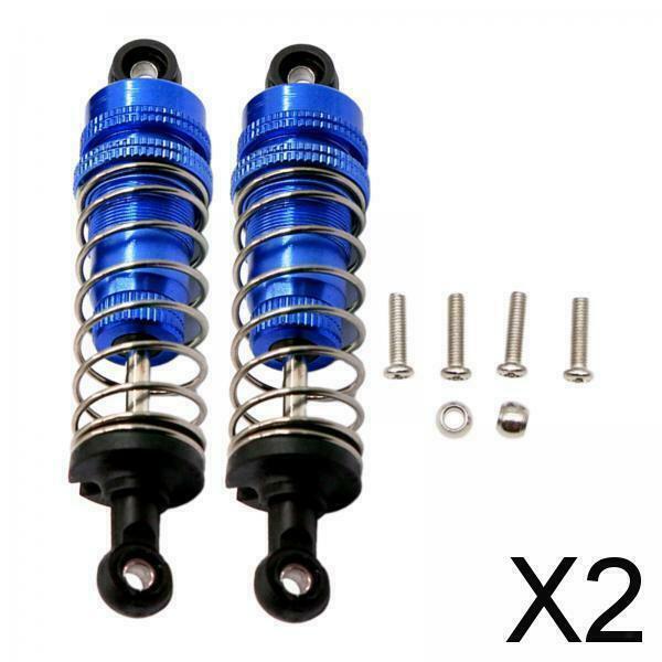 2X 80mm Shock Absorber Adjustable Fits 1/14 WLtoys 144001 RC Car Parts Blue