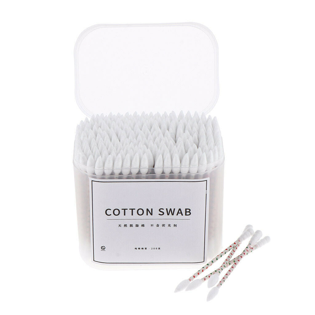 200x Cosmetic Cotton Swabs Cleaning Pads Makeup Applicator Tools 77 x 6 mm