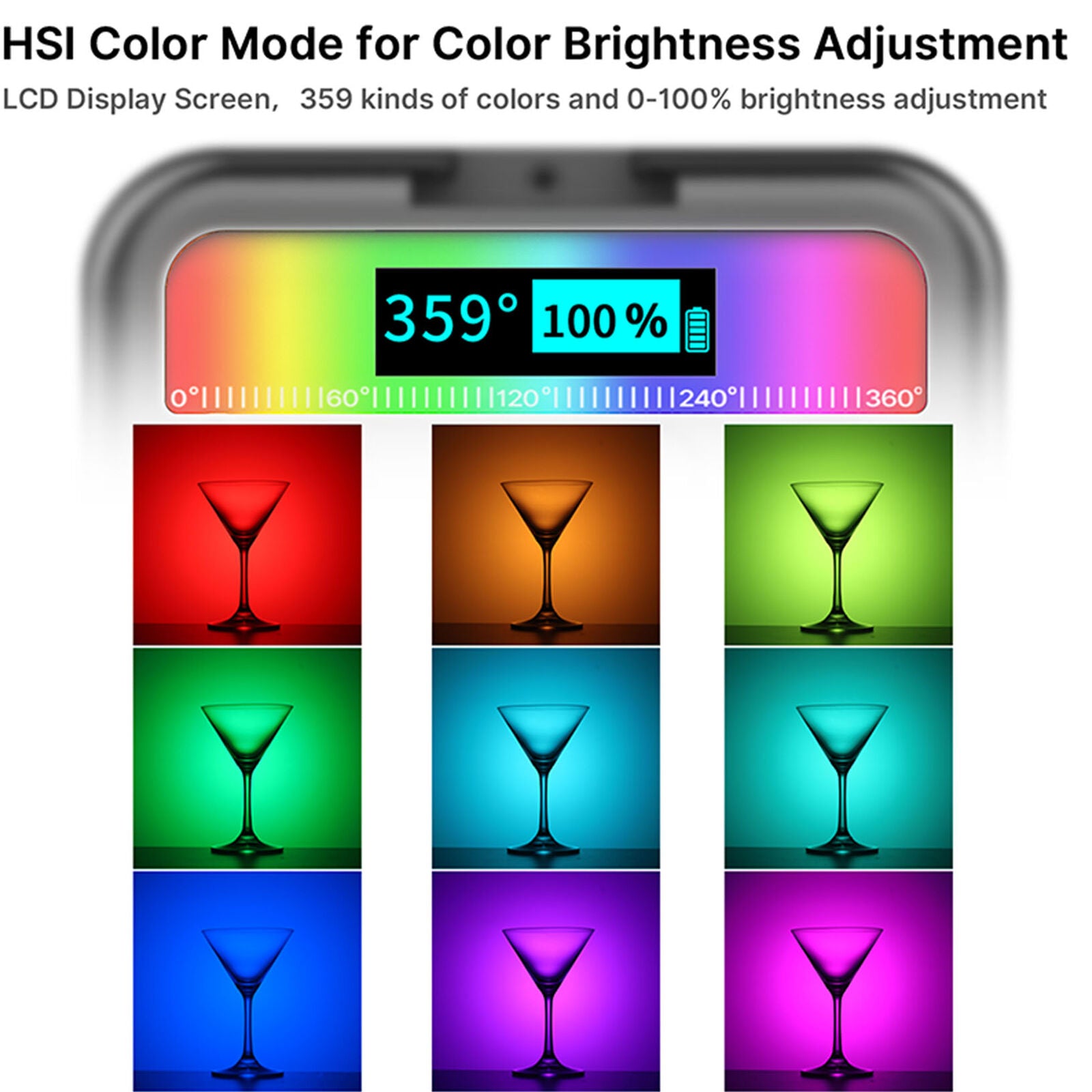 Mini Dimmable RGB 2500K-9000K LED Video Fill Light Photography Lamp