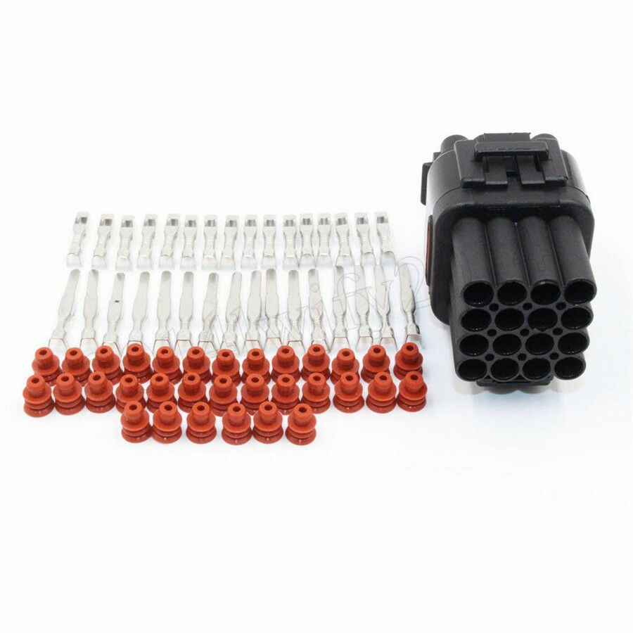 5 Sets 16 Pin Way Male & Female Electrical Wire Connectors Assembly Waterproof