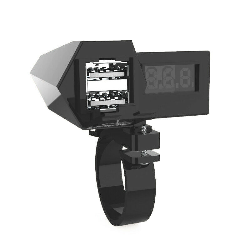 Multifunction 2 In 1 Motorcycle Modified Dual USB Digital Phone Charger Adapter