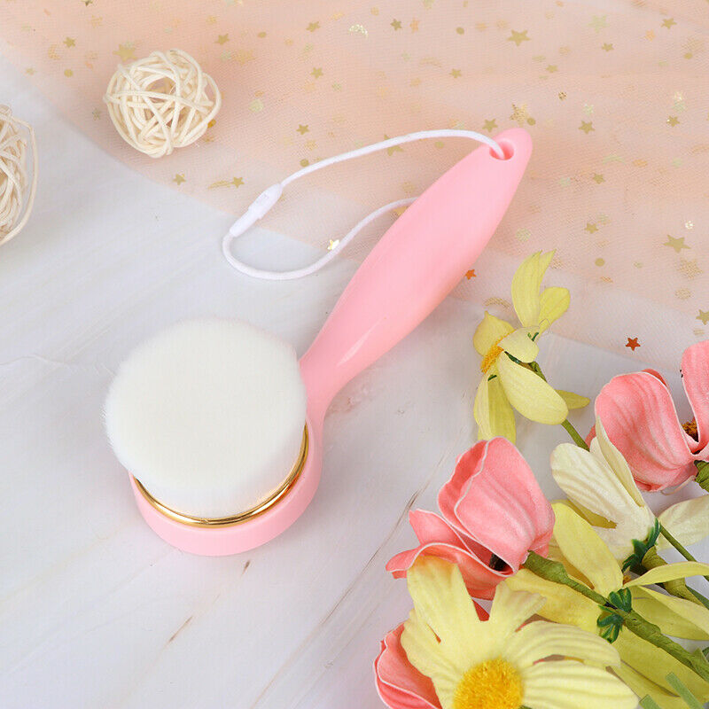 Fiber Face Clean Wash Facial Pore Deep Cleansing Mild Brush Soft Handle B.l8