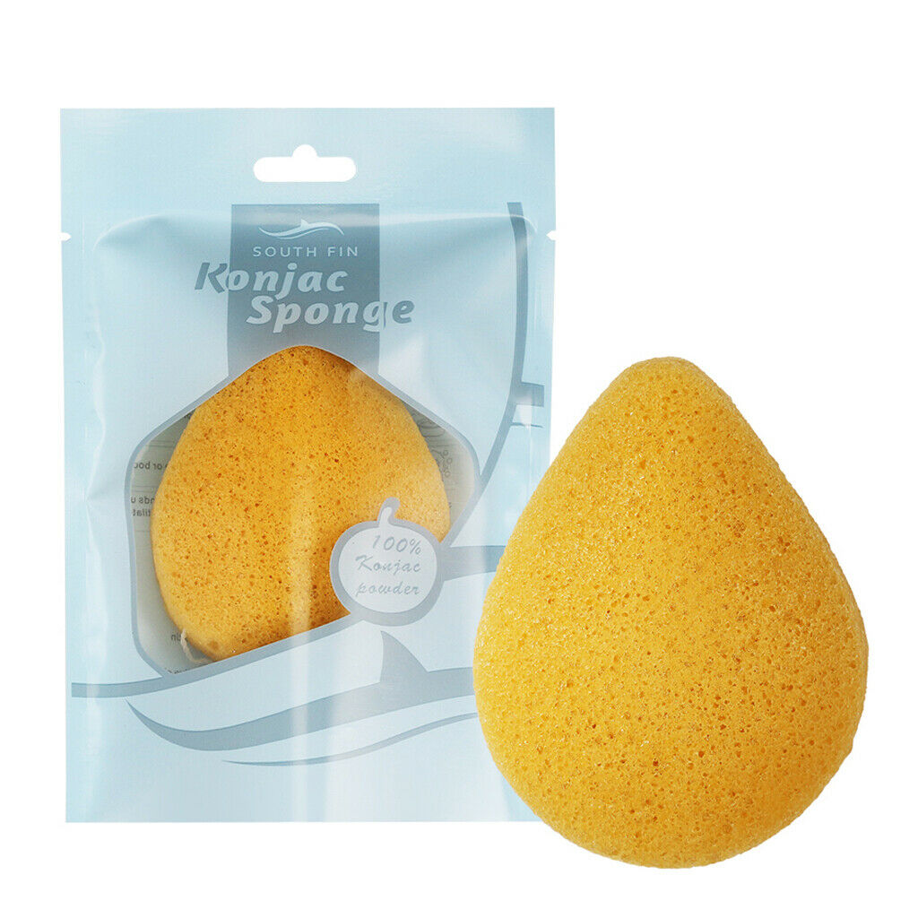 Konjac Face Deep Pore Cleansing Exfoliating Sponge Facial Pad Puff Yellow