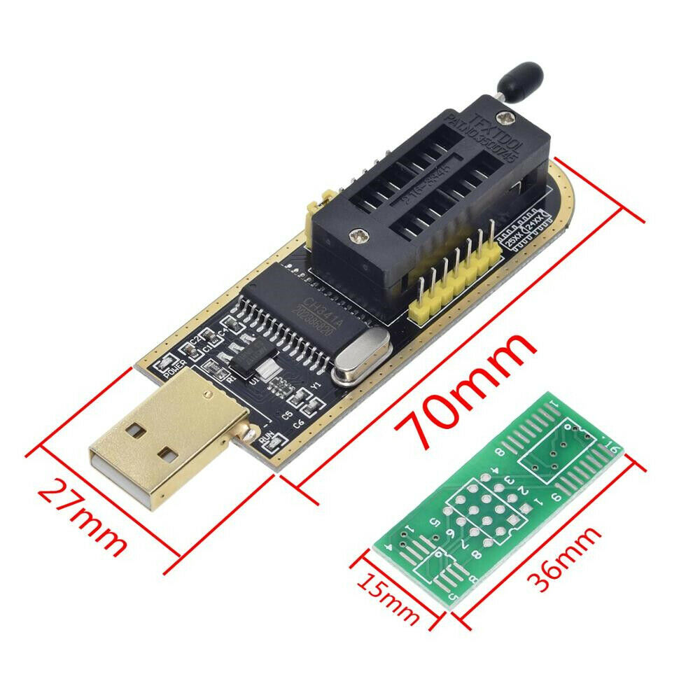 CH341A CH341Series EEPROM Flash BIOS USB Programmer with Software & Driver