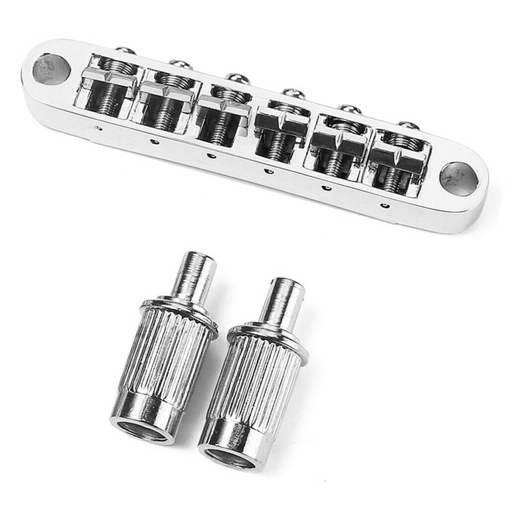 Tune O   Style Bridge Adjustable Guitar Bridge Slotted Saddles Accessory