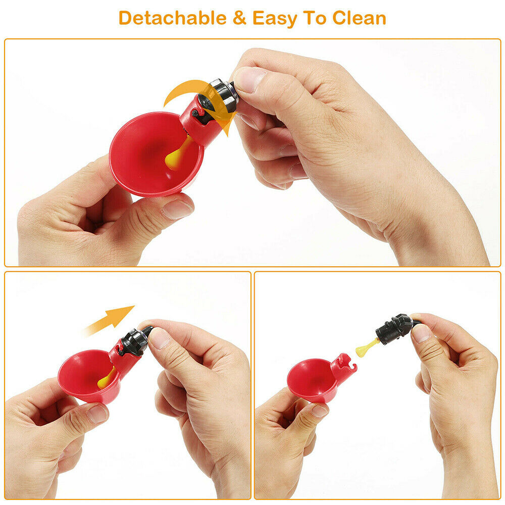 5PCS Poultry Drinking Watering Cups for Chicken/Quail Water Cups Drinker