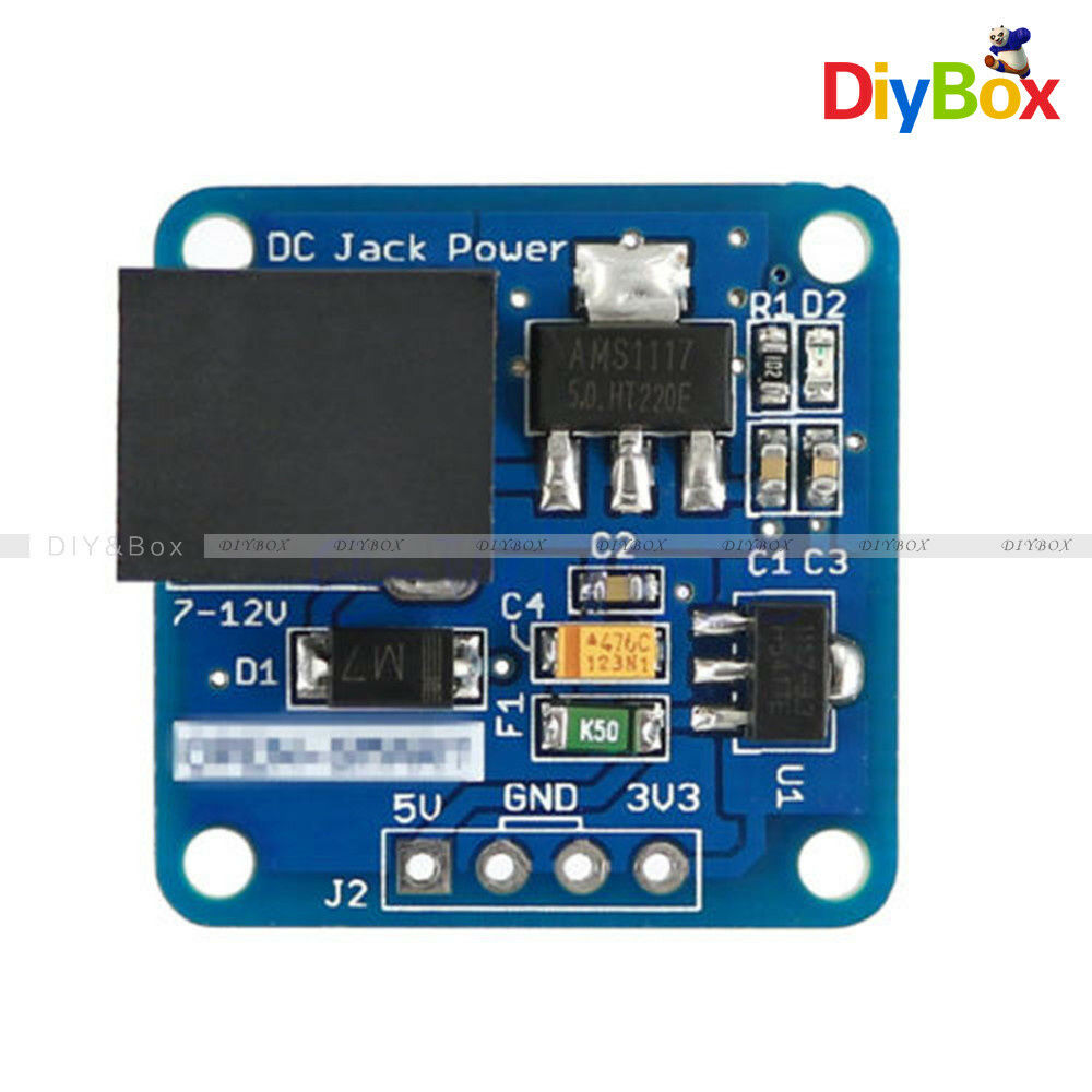 DC-Jack 7-12V to 5V/3.3V Step-down Buck Power Supply Converter Module Arduino D