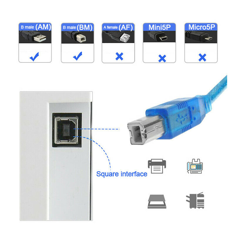 Print Cable USB 2.0 Printer Cable For Canon Printer usb Printer Scan_AU