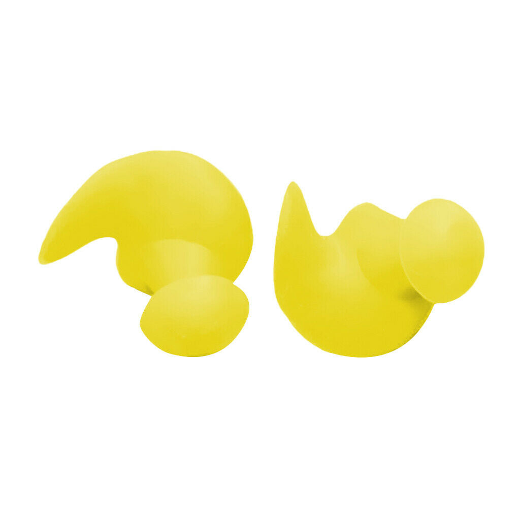 2 Pair Silicone Spiral Swimming Ear Plug Hearing Protector with Case 25mm