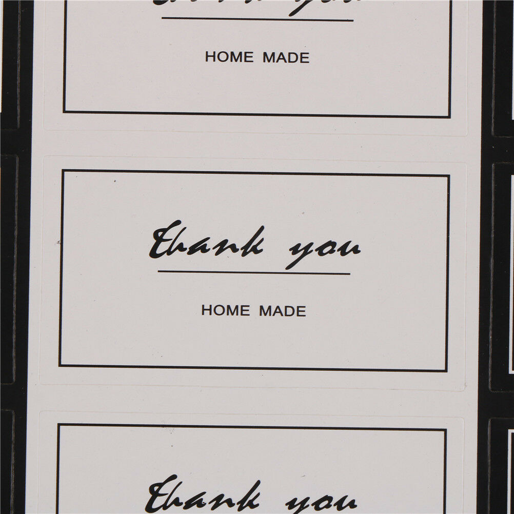 200*Thank you Seal Stickers DIY Hand Made For Gift Cake Baking Label Hang.l8