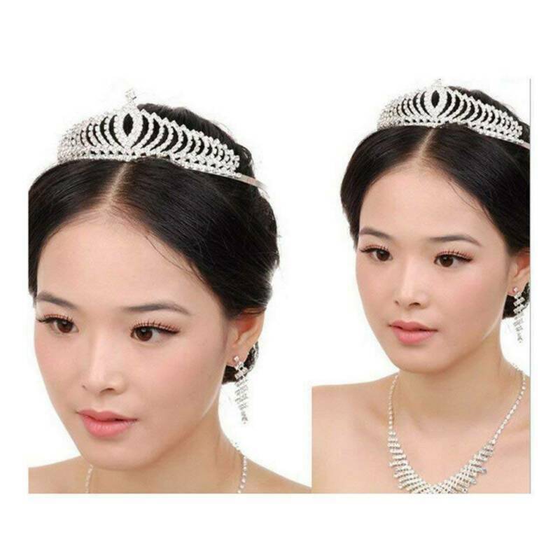 Wedding Bridal Princess Crystal Prom Hair Tiara Crown Headband with Comb US Hot!