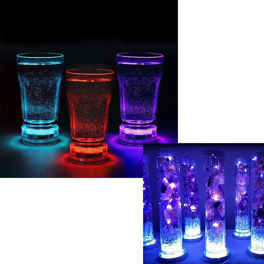 LED Remote-Controlled Candle-proof Water Multicolor Floral Fish Vase Base Light