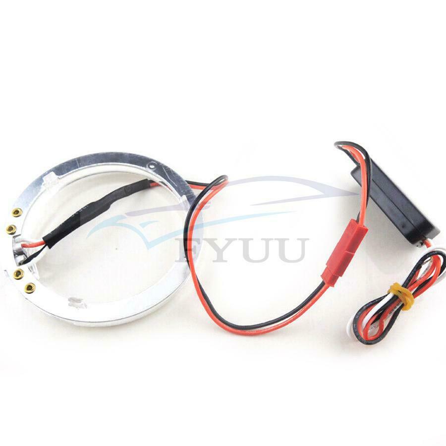 2pcs Red 2.5" LED Light Guide Angel Eyes Halo Rings for Car Headlights Retrofit