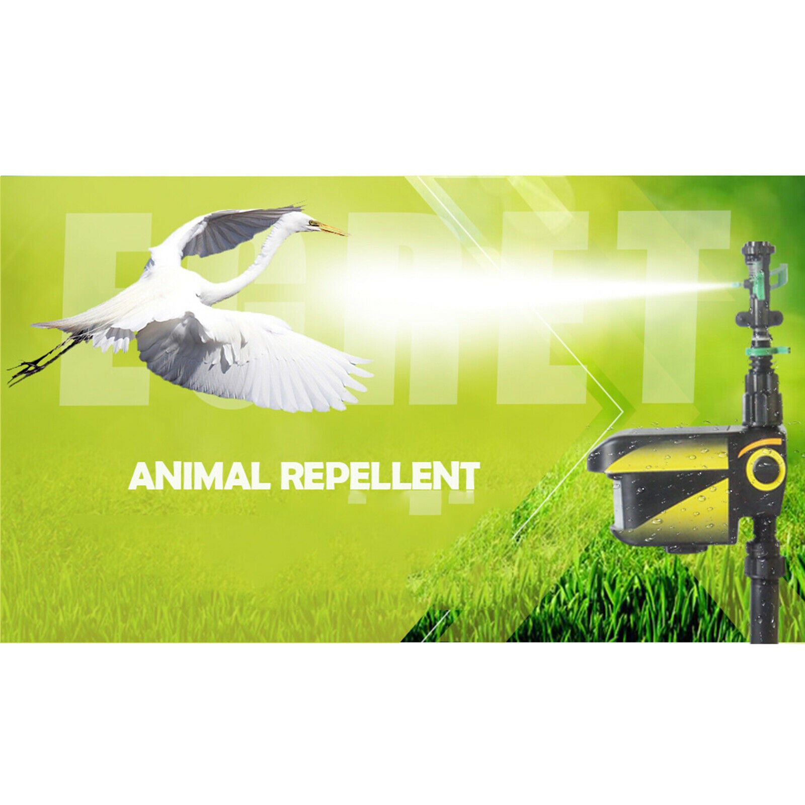 Solar Motion Activated Sprinkler Yard Animal Repellent Deer Birds Deterrent