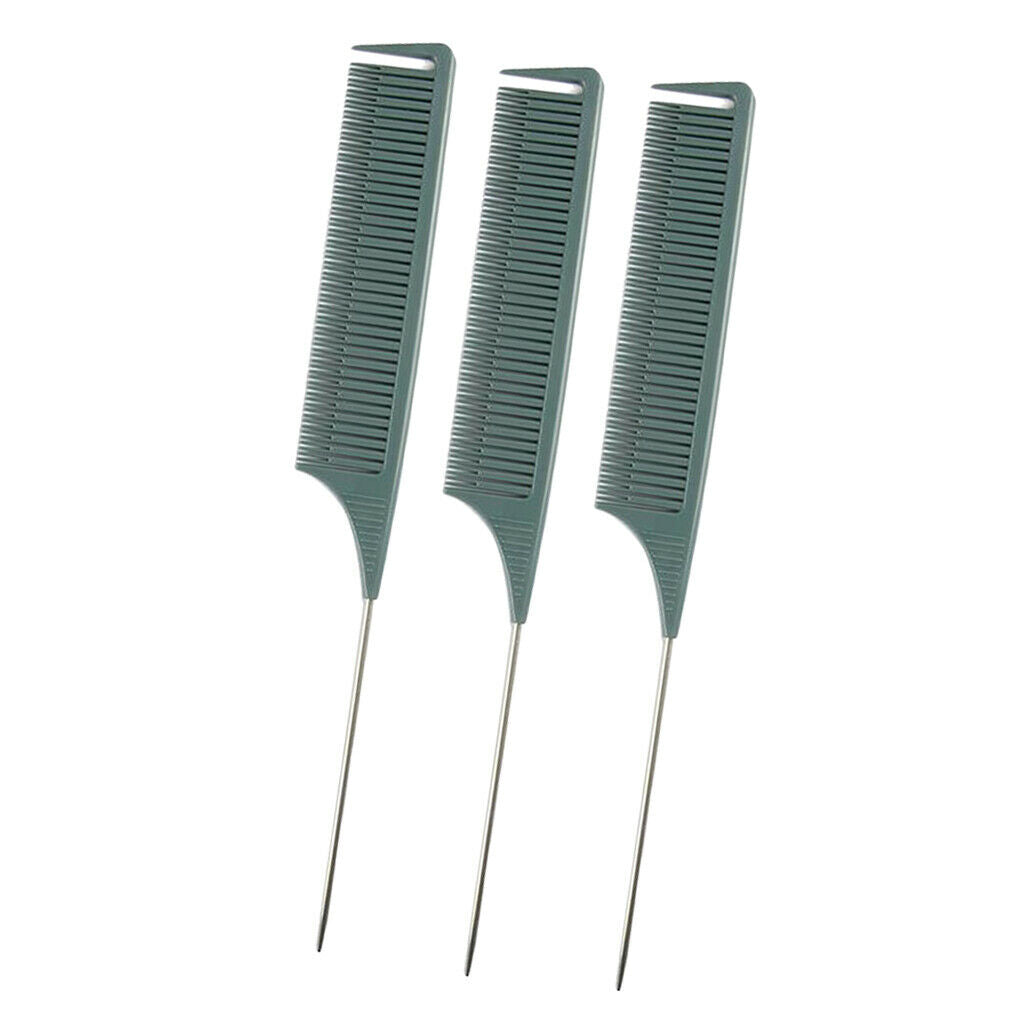 3Pcs Professional ABS Weave Highlighting Foiling Hair Comb for Salon Comb