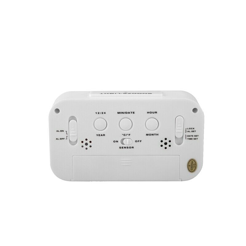 4X(Temperature Digital Clock, Lazy Snooze Alarm Clock, Mute Backlit ElectroJ7F5)