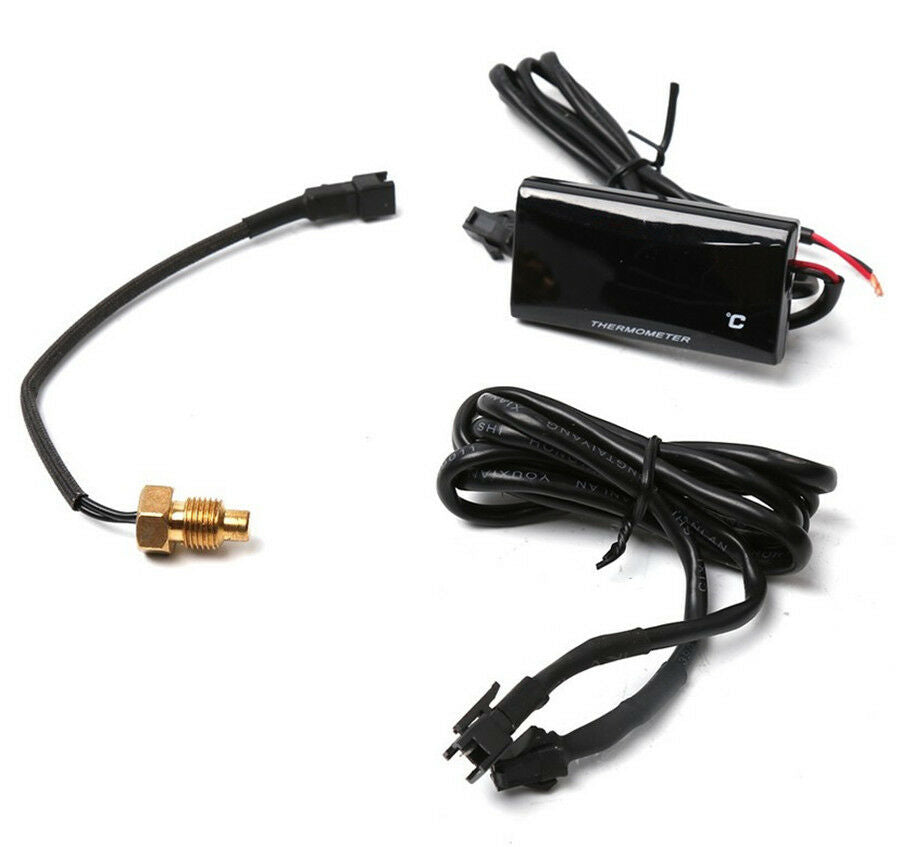 Blue LED Motorcycle Water Temp Temperature Gauge Thermometer For Racing Scooter