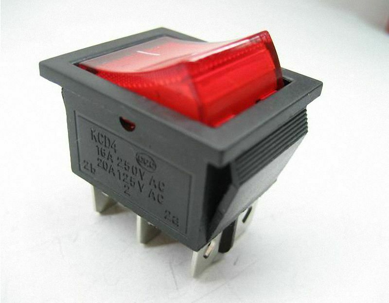 1 of Heavy Duty DPDT ON/OFF Lighted Snap in Rocker Switch [M_M_S]