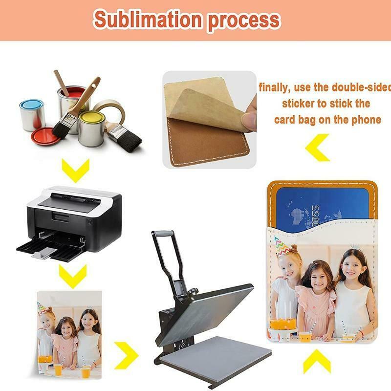 6x Sublimation Blank  Leather Mobile Wallet for Iph-one An-droid All Smartphones