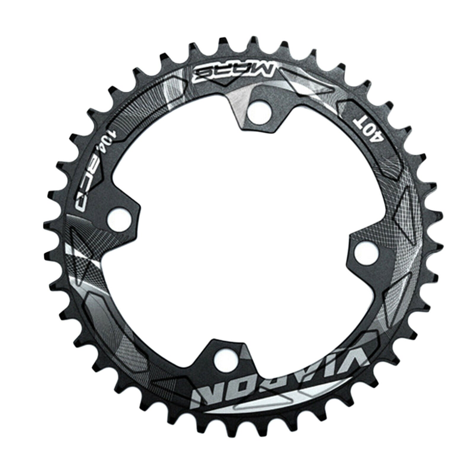 Bike Chainring Folding Bicycle Aluminum Alloy 104BCD Chainwheel Black 40T