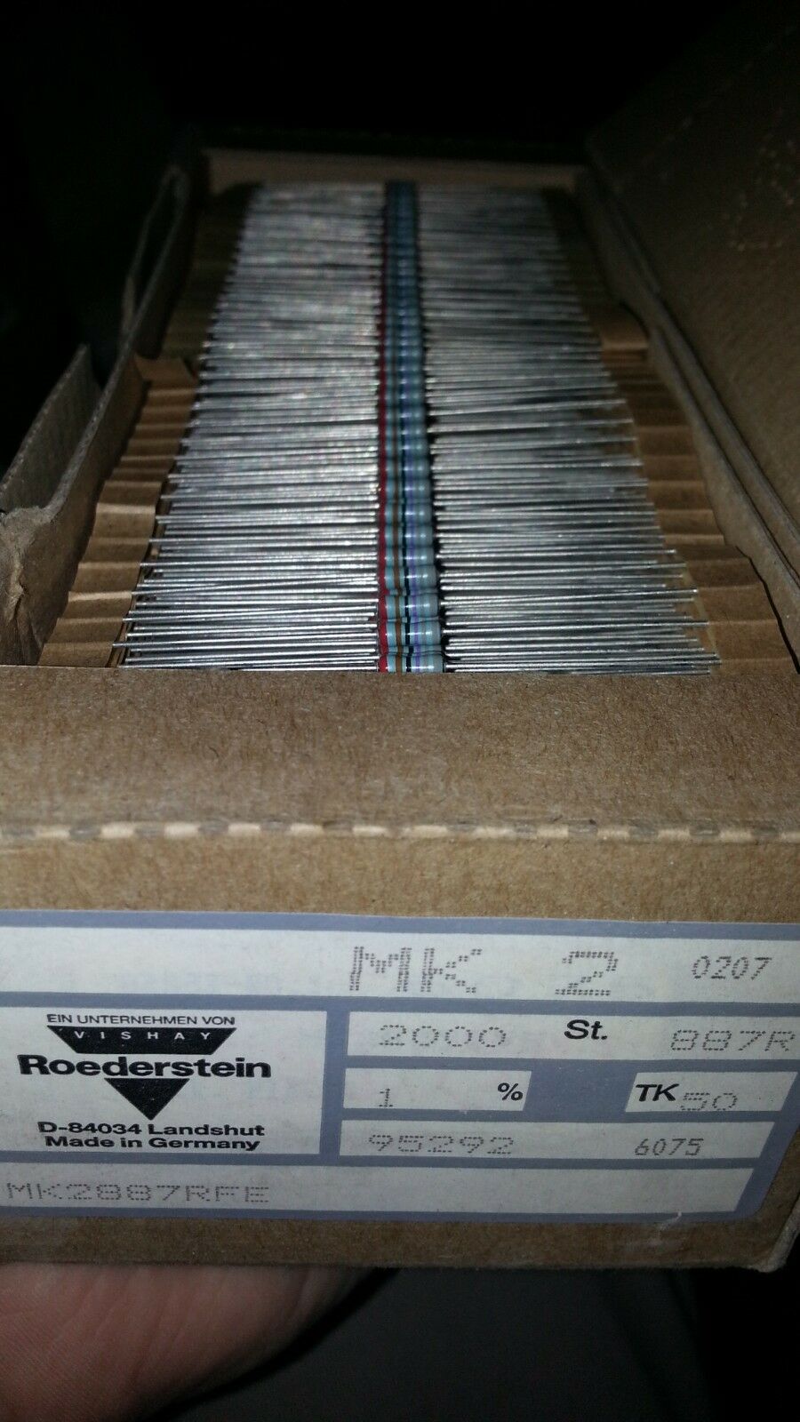 50pcs NOS ROE GERMANY MK2 887R 1% 1/4W HI END METAL FILM AUDIO RESISTORS !