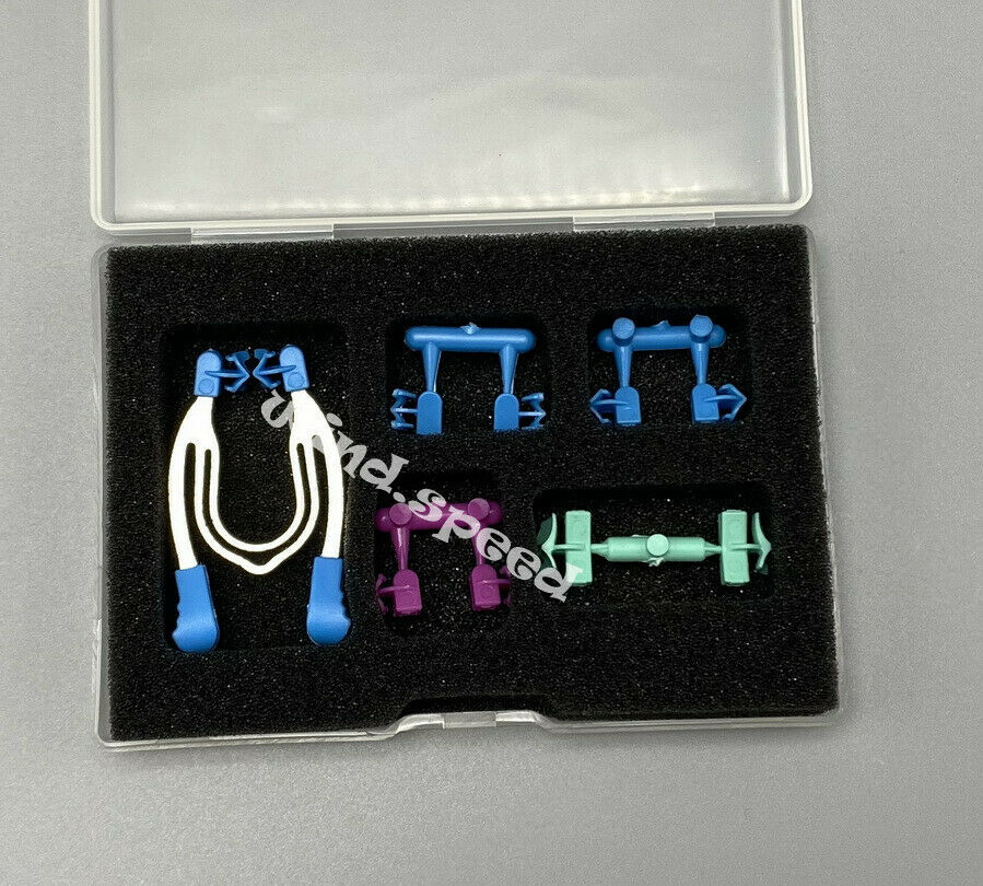 10sets Dental Sectional Contoured Matrices Clamps Wedges Matrix Band Ring Clip