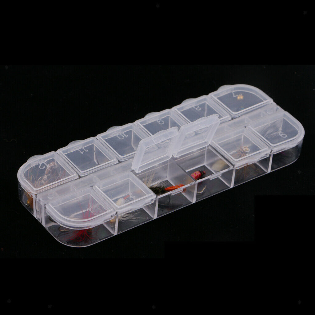 12 Pcs Assortment of Trout Flies Dry Flies for Fly Fishing Nymph Buzzers
