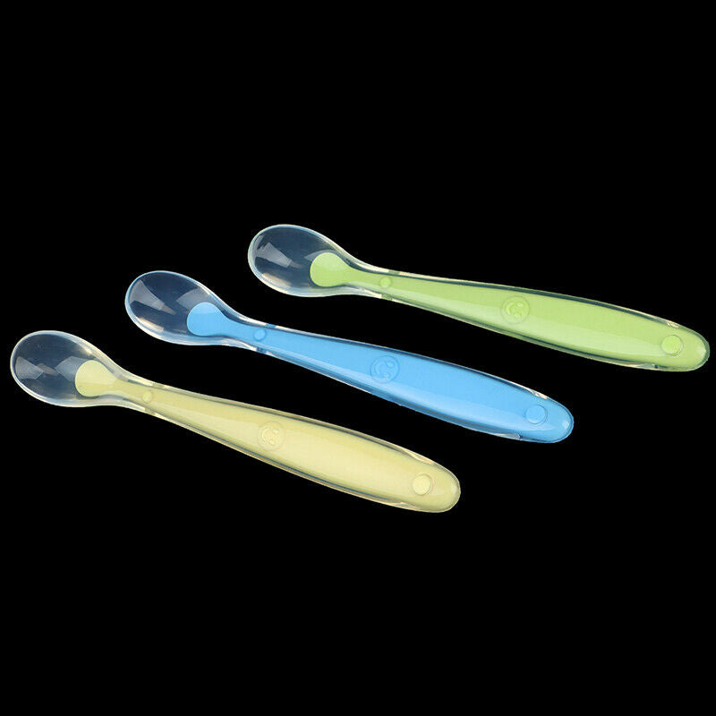 1PC Baby Spoon Feeding with Storage Box Non-Slip Baby Trainning Spoon Tablew Qx