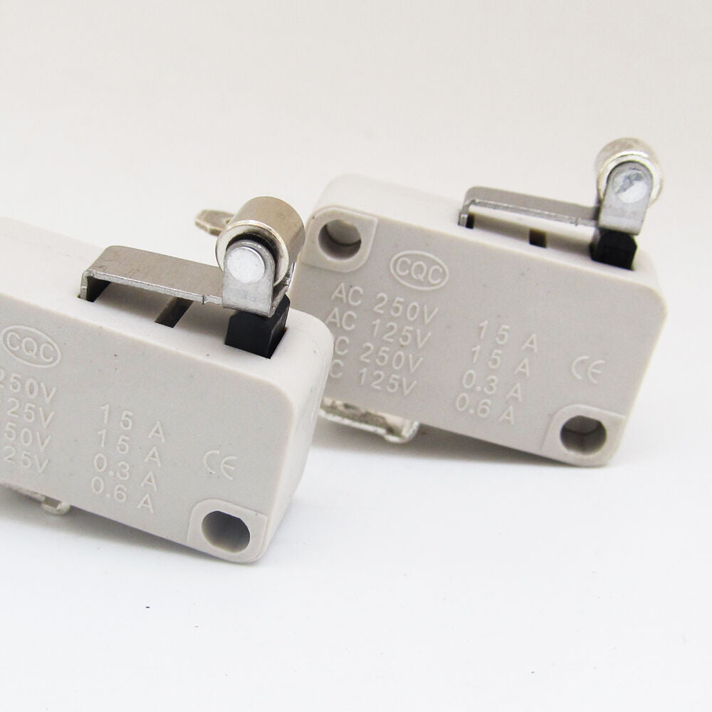 1pc Grey Micro Switch Metal Roller Lever Limit N.O/N.C Switch 28x16mmx10mm 15A