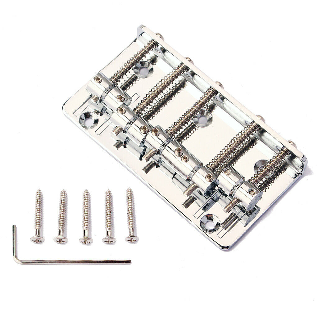 5 String Bass Bridge Screw Wrench Bass Instrument Replacement Accessory, Sliver