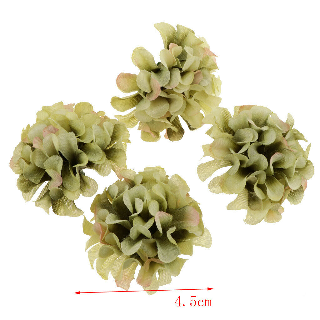 40Pieces 4.5cm Silk Lilac Flower Head Bud DIY Craft Wedding Clip Decor  H