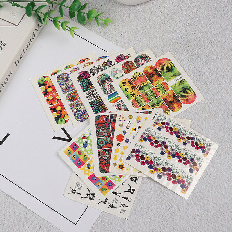 5pcs Mixed Stickers For Nails Abstract Manicure Nail Art Decoration Stic HoJ Kt
