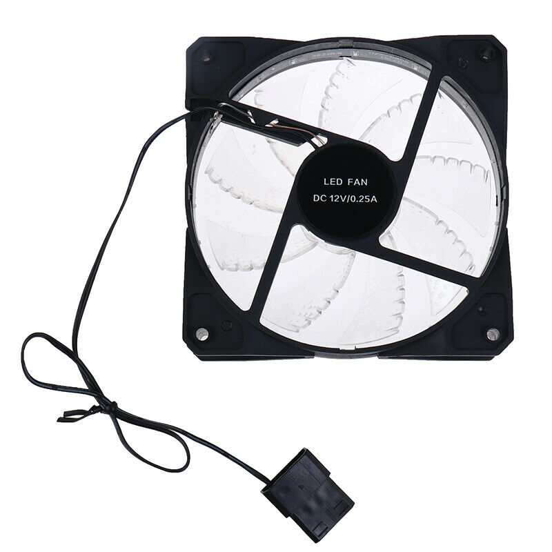 1Pc 12cm PC computer Ultra Silent LED cooling fan radiator 12VDC 3P IDE 4.l8