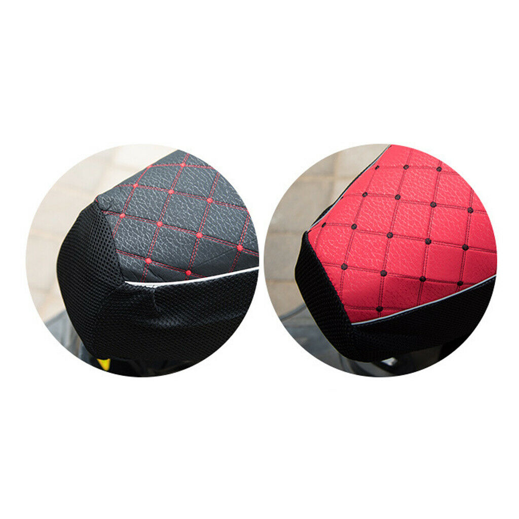 Black L + Red XL Motorcycle Electric Car Scooter Waterproof Seat Pad Cover
