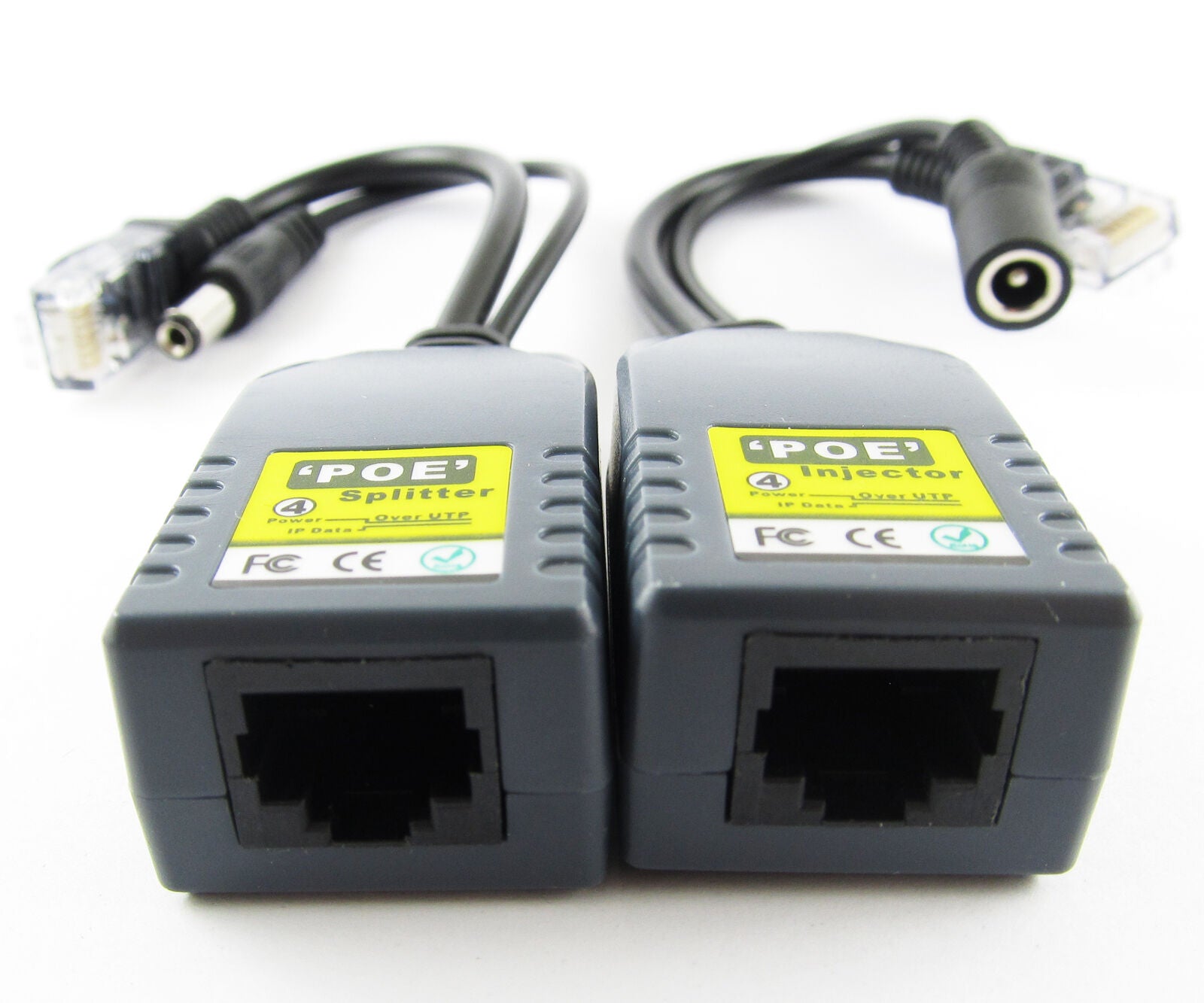 1set CCTV Power over UTP Ethernet PoE Passive Adapter RJ45 Injector Splitter Kit