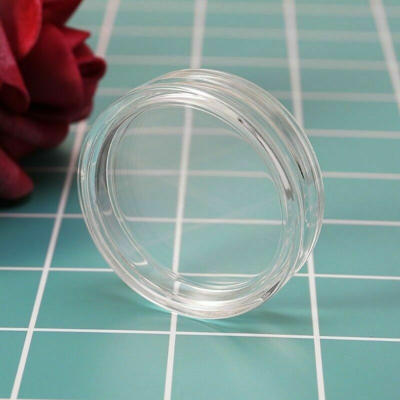 10Pcs 38.6mm Clear Round Plastic Coin Capsule Storage Box Holder Case Collection