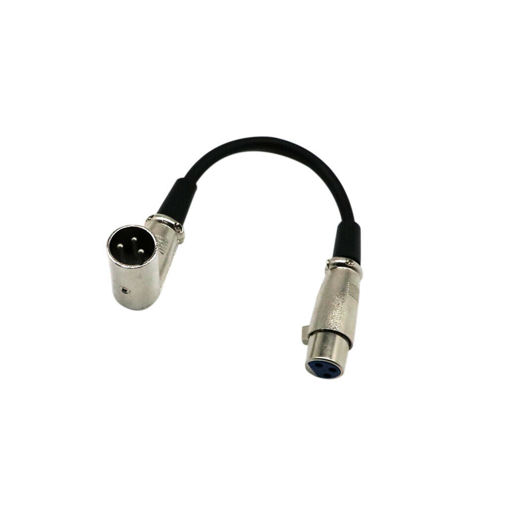 2X 1ft XLR Female to Right-Angle Male Microphone Audio Extension Cable