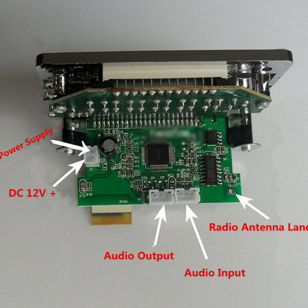 12V Autos Bluetooth Wireless MP3 Decoder Board Audio Module USB SD TF FM Radio