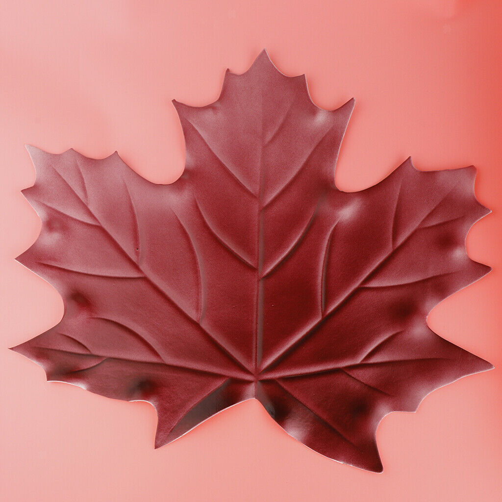 Artificial Maple Leaves Placemats Hawaiian Beach Party Decorations Red